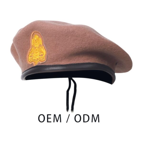 Custom Embroidered Logo Tactical Boina Wool  Winter Men Beret - Image 2