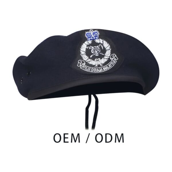 Custom Embroidered Logo Tactical Boina Wool  Winter Men Beret - Image 3