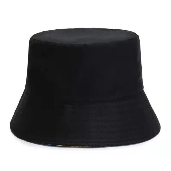 Custom Silk Screen Printing Logo Solid Color Cotton Basin Bucket Hat - Image 2