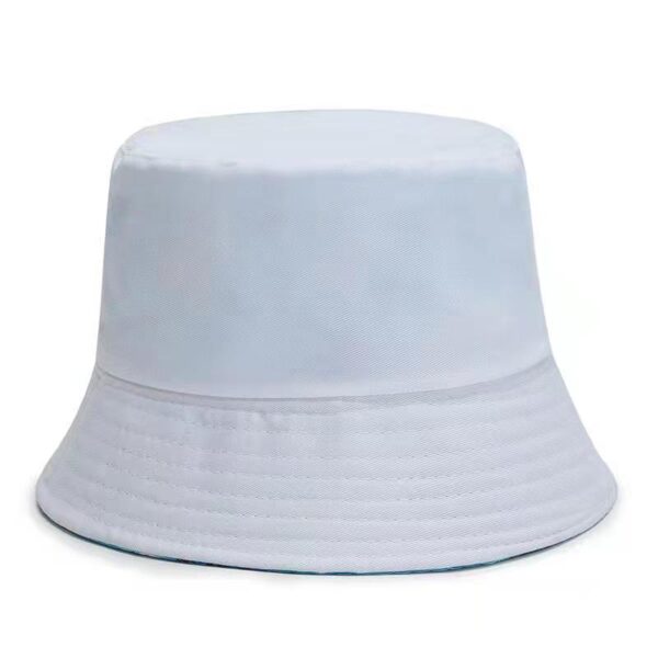 Custom Silk Screen Printing Logo Solid Color Cotton Basin Bucket Hat - Image 3