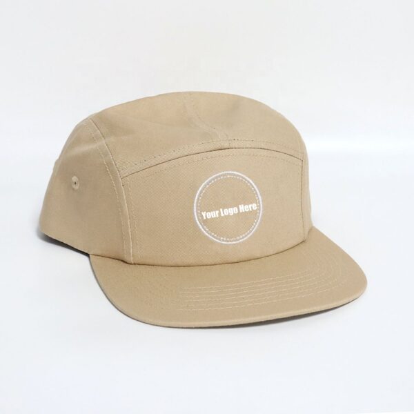 Wholesale Cotton Blank Outdoor Customizable Logo 5-Panel Hat - Image 5